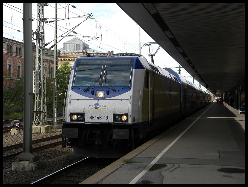 ME 146-13 mit ihrem Metronom nach Gttingen in Hannover Hbf